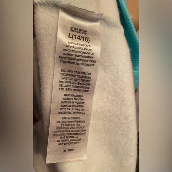 NWOT - FILA tie dye hoodie with glitter emblem - Picture 4 of 5